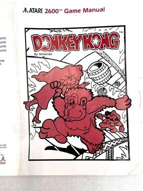 Atari 2600 Donkey Kong Game Manual By Nintendo 1988 Vintage Original